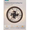 LEDIARY 16.5in Caged Ceiling Fan with Light, Bladeless Industrial Ceiling