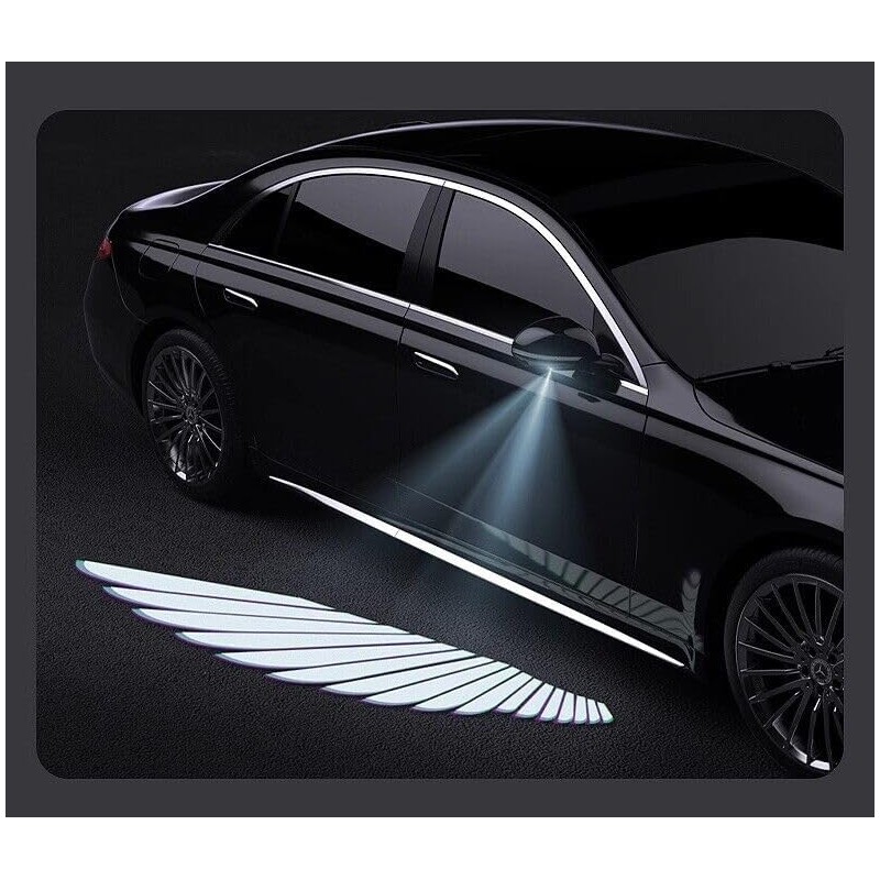 Car rearview mirror welcome led light universal Angel wings welcome