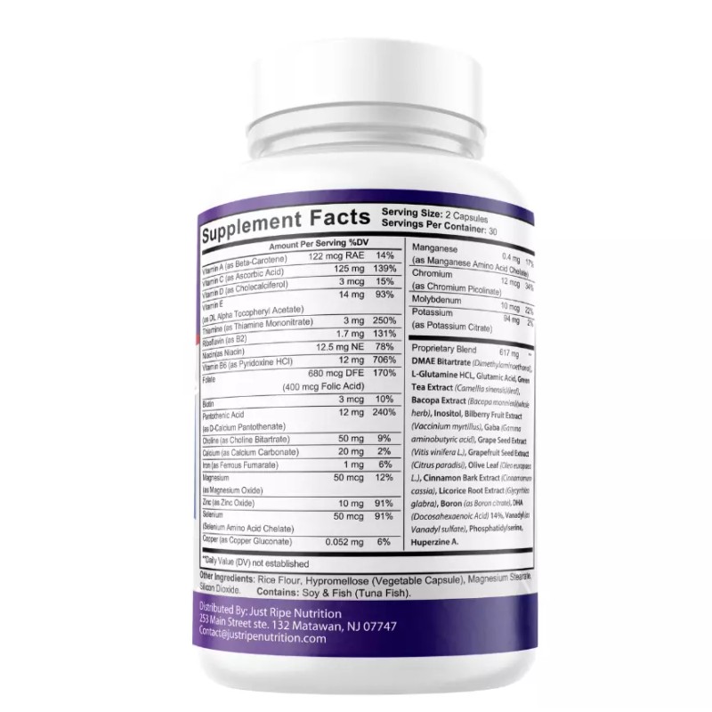 Just Ripe Nutrition Synaptic XR - Core Focus Dietary Supplement