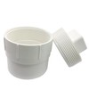 Fitvell 4" PVC Sewer Cleanout Adapter with Plug Pipe Fitting