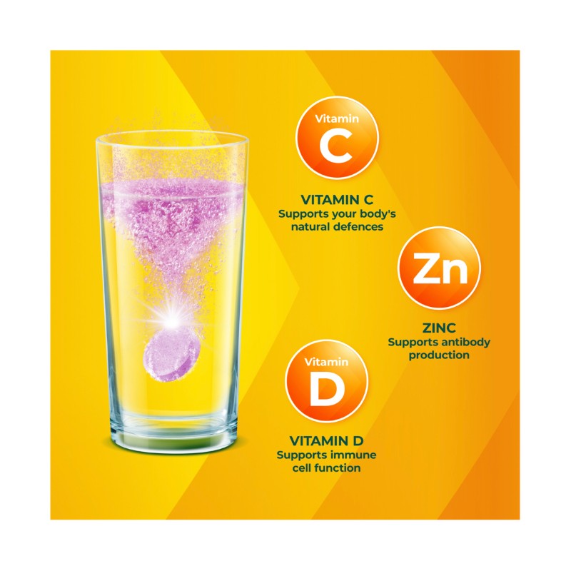 Berocca Immune Daily Defence Vitamin C, D and Zinc, Blackcurrant