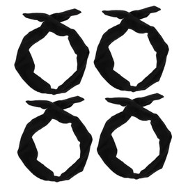 PACKOVE 4pcs Vintage Bow Wire Headbands for Women Stylish Hair Accessories for Parties Dances and Workouts Lightweight and Breathable Turban Scarves for Effortless Styling