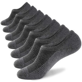 No Show Socks Mens 7 pares Algodón fino antideslizante de corte bajo para hombre Invisible Casual Calcetines