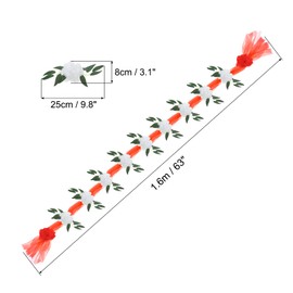 PATIKIL Wedding Car Flower, Artificial Flowers Bouquet Set Wedding Car Decoration for Decoration Handle Ornament Supplies Party, Red, White