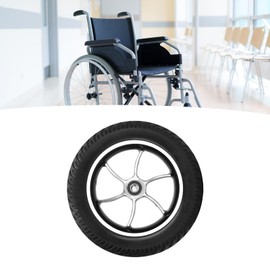 Wheelchair Wheel, Low Noise and Heavy Duty 10 Inch Rollator Tire for Replacement