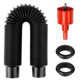 Rain Barrel Hose Connector Kit to Link Rain Water Collection Barrels, Increase Water Storage Capacity, Overflow Hose Olive Barrel Rain Barrel Linking Kit fit for Home Garden Outdoor Chores