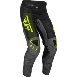 Fly Racing 2023 Adult Kinetic Jet Pants (Black/Olive Green/Hi-Vis, 36)