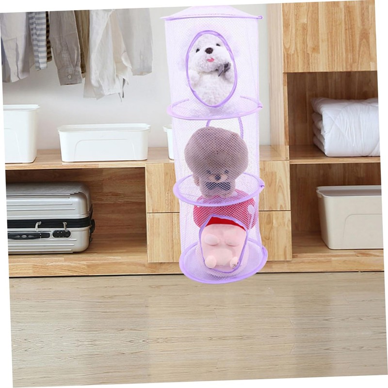 SUPVOX 4pcs Hanging Storage Net for Animals Durable Mesh Organizer