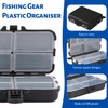 Pack of 2 Tackle Box, Double Compartment, Waterproof and Durable,