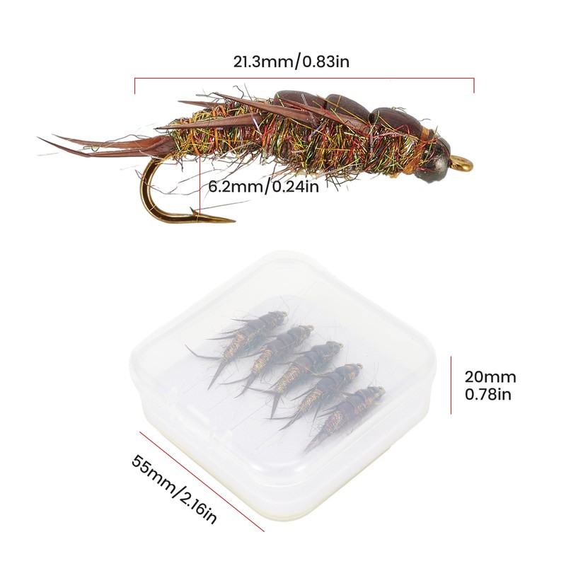 Fly Fishing Hooks, Nymph, Stone Fly Bait, Fly Bait for
