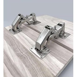 4Pcs 170 Degree Hinges，Soft Close Cabinet Door Hinges,Corner Cabinet Hinges Concealed Hydraulic Adjustable Cabinet Door Damper, No Slot Required - Easy Installation