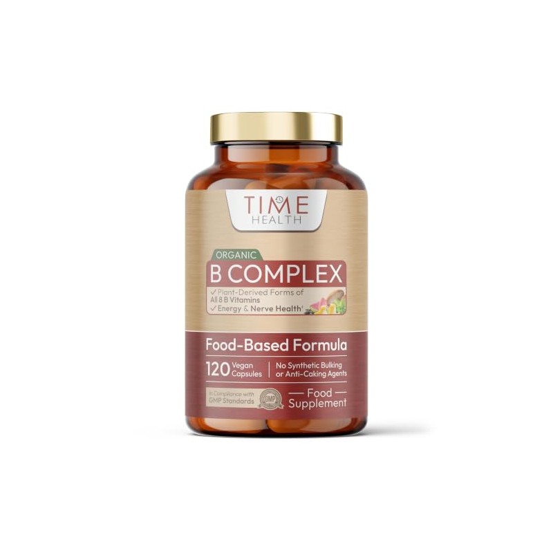 Organic Vitamin B Complex - Wholefood Plant-Based - 120 Capsules