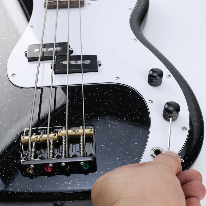 OVSAL 2PCS Electric Bass Guitar Knobs Dome Metal Guitar Knobs