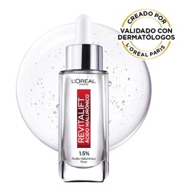 Sérum Rostro Revitalift Ácido Hialurónico de L'Oréal Paris: Un Básico en tu Rutina de Skin Care, hidrata intensamente y rellena líneas de expresión.