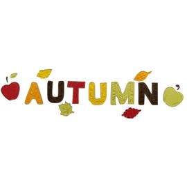 Impact Innovations Fall Harvest Reusable Gel Window Clings ~ Colorful Patterned Autumn, Red and Green Apples, Fall Leaves (15 Clings, 1 Sheet)