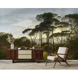TUNDJ - Vintage Scenery Wallpaper Forest Landscape Wall Mural for Living Room Bedroom（Not Peel and Stick）