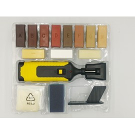 Aiuphing Laminate Repair Kit, 17-Piece Floor Repair Kit for Parquet, Laminate and Wooden Surfaces (Repair Kit Wood), Worktop Repair Kit, Suitable for Wooden Surfaces of All Types