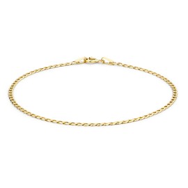 Carissima Gold Women's 9ct Yellow Gold Flat Curb Bracelet of 18cm/7"