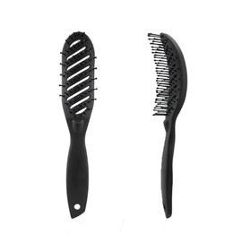 Lymizhuo Curved Vent Hair Brush for Men & Women,Blow Drying & Detangling Brush Short/Thick Hair, Salon-Grade Styling Brush with Anti-Static for Smooth Frizz-Free Hair (Black)