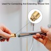 sourcing map 2 Pcs Shower Head Extension Arm 30mm Length