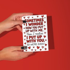 LimaLima Funny Anniversary Card – Romantic & Sarcastic Greeting for Husband, Wife, Boyfriend or Girlfriend – Cute Love Card for Couples