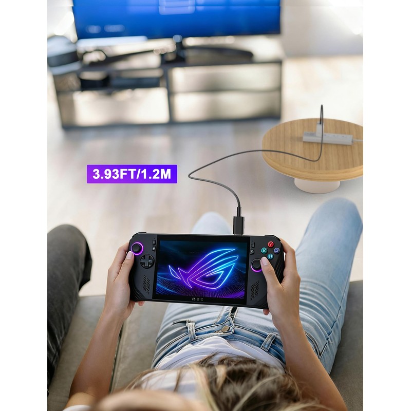 iMangoo 65W USBC Cable 4FT Nylon Braided Tangle-Free for ROG