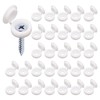 BUXIMN 200pcs Plastic Hinged Screw Covers Caps, Flolding Screw Cap