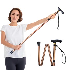 Shoulder Pulley for Physical Therapy, Foldable Shoulder Wand Rotator Cuff Rehab – Portable & Shoulder Reliever with Hook, Lightweight Stretching Tool – Durable Shoulder Exercise Equipment (Gold)