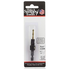 Make it Snappy Tools 1/8 Inch x 3/8 Inch 3-Flute Flat Bottom Counterbore with TiN coated twist drill #32408