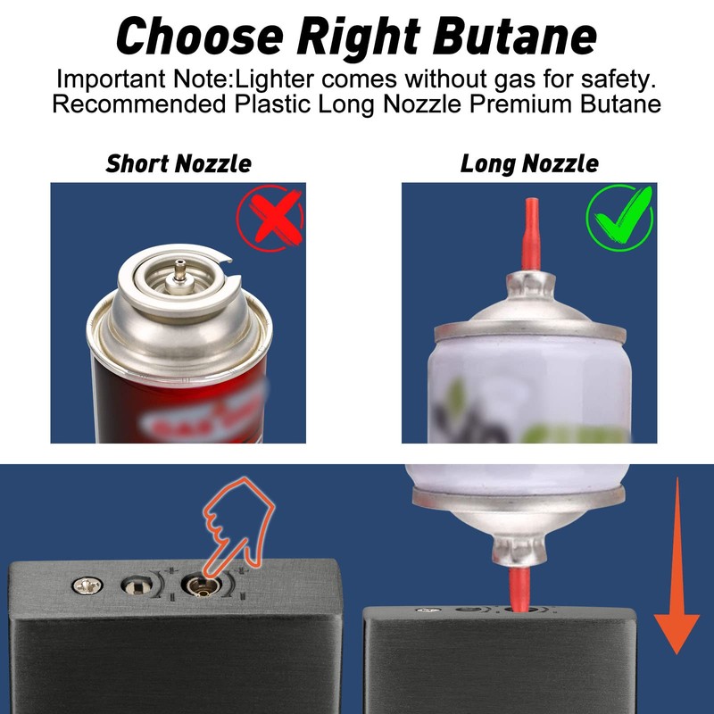 Kantion Dual Flame Lighter, Switchable Torch Jet Lighter & Soft