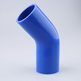 AC PERFORMANCE ID 2-3/16" (55mm) 45 Degree Elbow Coupler Universal Automotive Pure Silicone Hose Intercooler/Intake Piping, Leg Length 3.5" (90mm), Blue