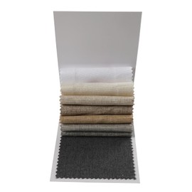 TWOPAGES Zola Faux Linen Curtain Fabric Sample Booklet, 8 Colors