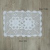 kilofly Crochet Cotton Lace Table Placemats Doilies Set, 2pc, Oblong,