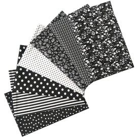 Misscrafts 7pcs Quilting Fabric 50 x 50cm Cotton Blending Textile Craft Fabric Bundle Fat Quarter Patchwork Pre-Cut Quilt Squares for DIY Sewing Scrapbooking