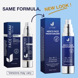 6-in-1 Face Cream for Men: Anti Aging & Wrinkle Cream for Men with Collagen, Hyaluronic Acid, Vitamins E & B, Shea Butter - Dark Spots Remover & Eye Bags Treatment - 1.7 oz.