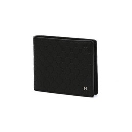 Hazzys (신세계센텀점)백화점BESTKINGTON 블랙 로고패턴 소가죽 반지갑 HJWA5E831BK Shinsegae Centum City Department Store BEST KINGTON Black Logo Pattern Cowhide Wallet HJWA5E831BK