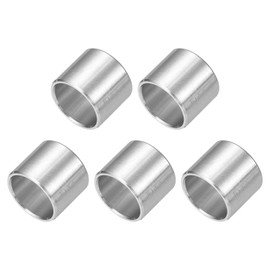 sourcing map 5 Pcs Stainless Steel Spacers, 10mm ID x 12mm OD x 10mmL 304 Stainless Steel Bushing Screw Standoff Unthreaded Round Spacer for 3/8" or M10 Screws Bolts Nuts
