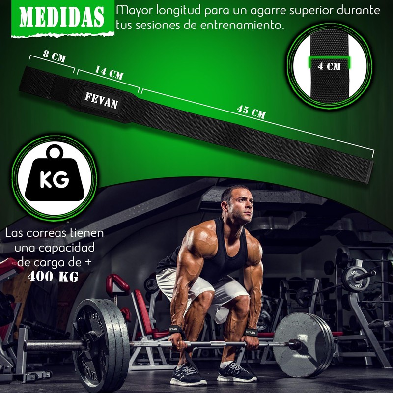 FEVAN Gym Straps, Weightlifting, Powerlifting, Gym, Dead Weight - Lifting