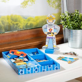 Melissa & Doug Joey Magnetic Dress-Up Doll for 3 Year Olds, Kids Crafts Sets Girls & Boys, Outfit Wooden Dolls Craft Kits for Kids Age 3+, Magnetic Dress Up Dolls for Boys Age 6, 5, 4, 4