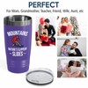 Snowboarding Purple Edition Viking Tumbler 20oz - Mountains - Ski