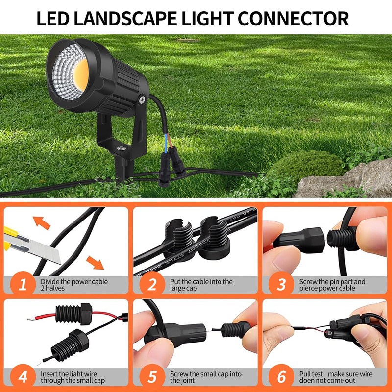 Komalela 12W LED Landscape Lights Low Voltage, 3000K Warm White