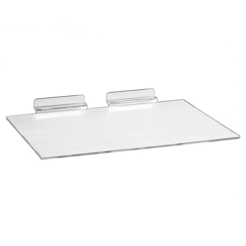 STORE FIXTURES DIRECT Large Clear Acrylic Slatwall Shoe Shelf, 6"