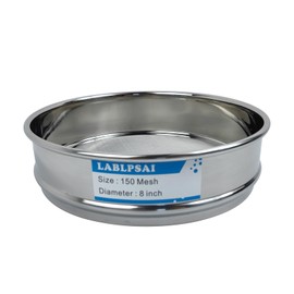 LABLPSAI 150 Mesh Lab Sieves 8" Diameter 304 Stainless Steel Wire Cloth Test Sieve for Industrial Laboratory Home