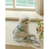 Denggeureureu [댕그르르] 강아지 하네스+리드줄 세트 - 블루 3종 (택1) [Danggeureureu] Dog Harness + Leash Set - Blue 3 Types (Choose 1)