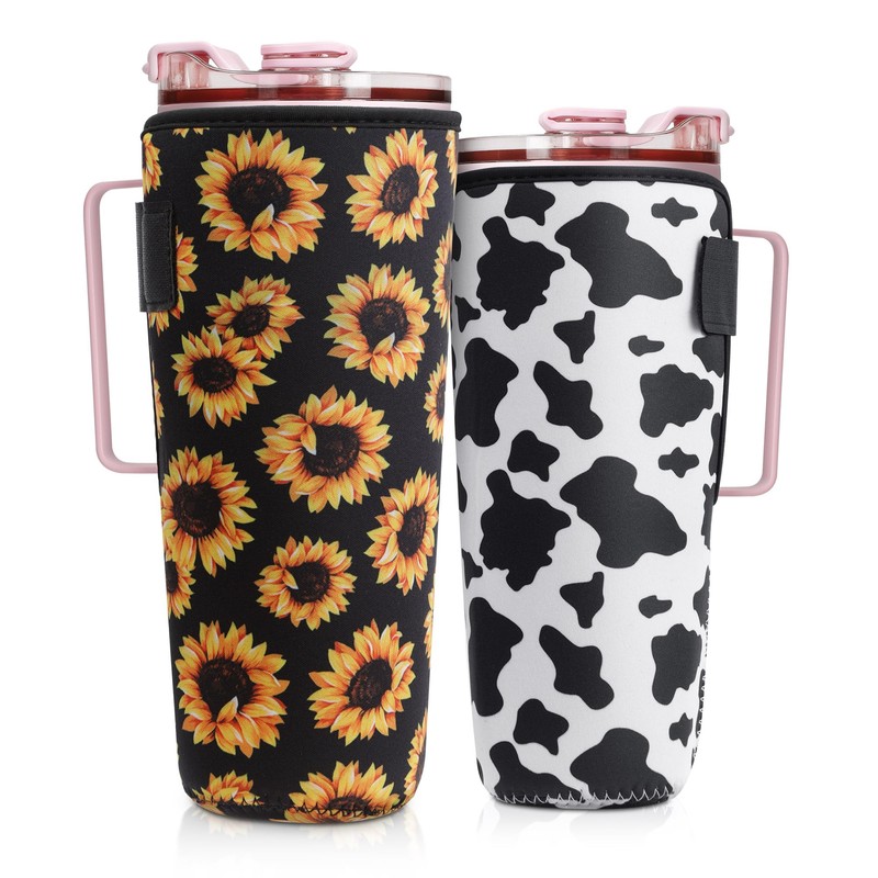 kwmobile 2 x Neoprene Bottle Sleeve for 1.2 L Cups