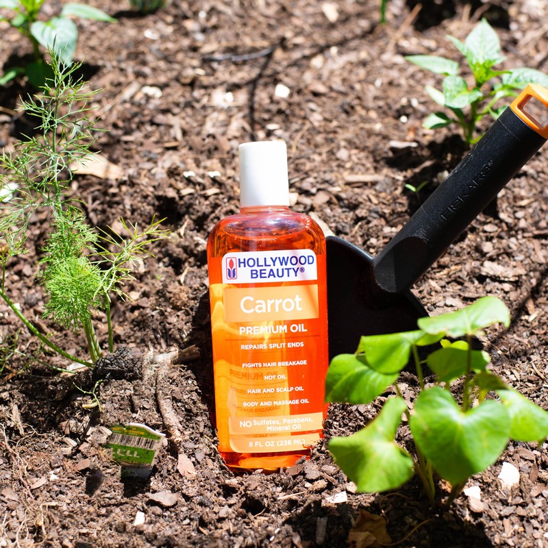 Hollywood Beauty Carrot Hair Oil, 8oz Bottle, Hair, Scalp, Skin,