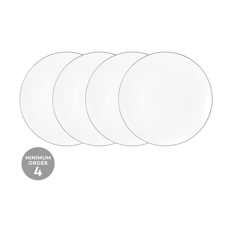 Maxwell & Williams White Platinum Coupe Side Plate 19cm Platinum