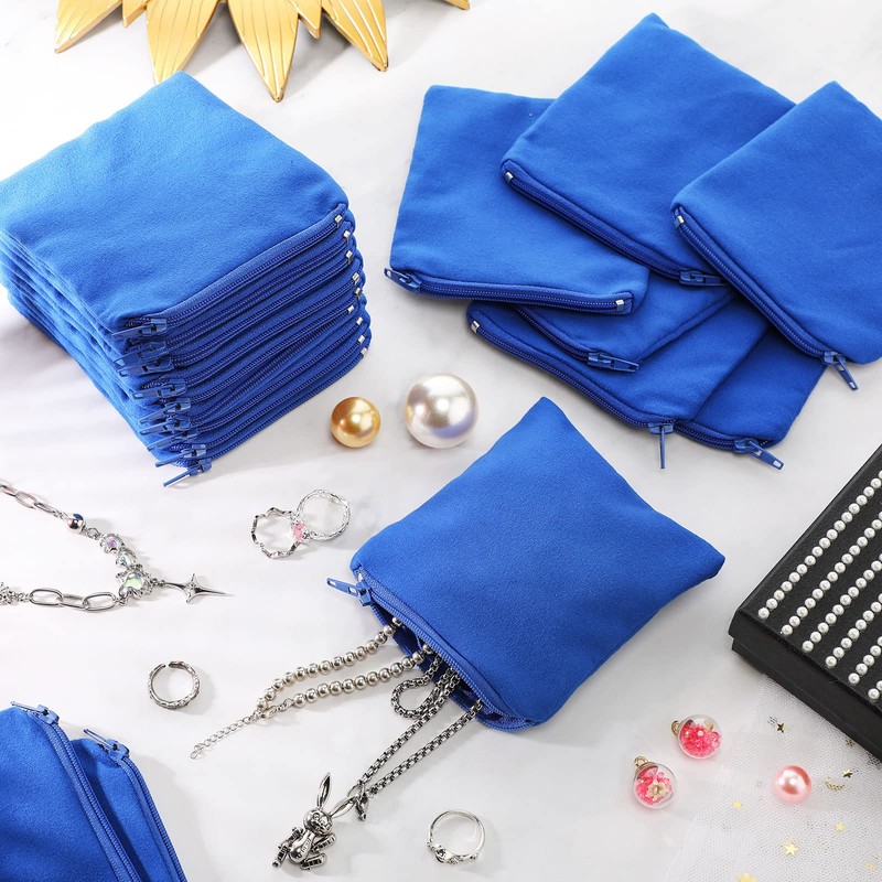 Geosar 24 Pcs Silver Storage Bags, Christmas Anti Tarnish Jewelry