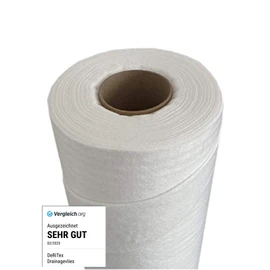 DeRiTex 300 g/m² drainage fleece, filter fleece GRK2 (1 m x 25 m = 25 m²)