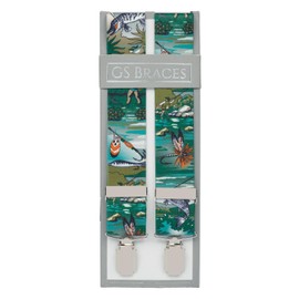 XL Anglers Fishing Design Trouser Braces X 35mm Wide Clip On 48 Inch Extra Long (XL (48 Inches Long))